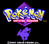 Pokemon Crystal title screen for GameBoy Color